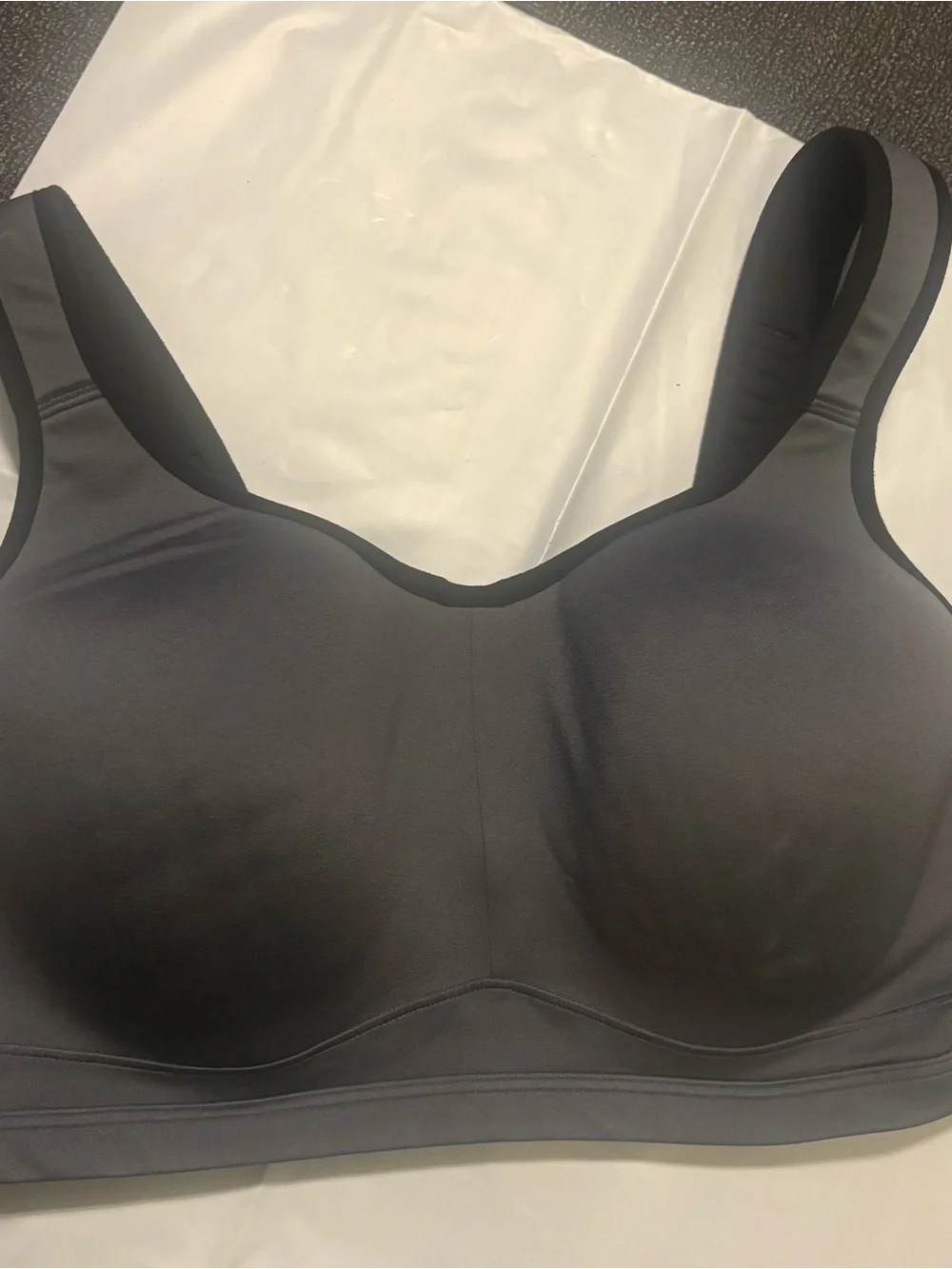 42DD Livi Active Wireless Molded Bra in Charcoal Gray Lane Bryant